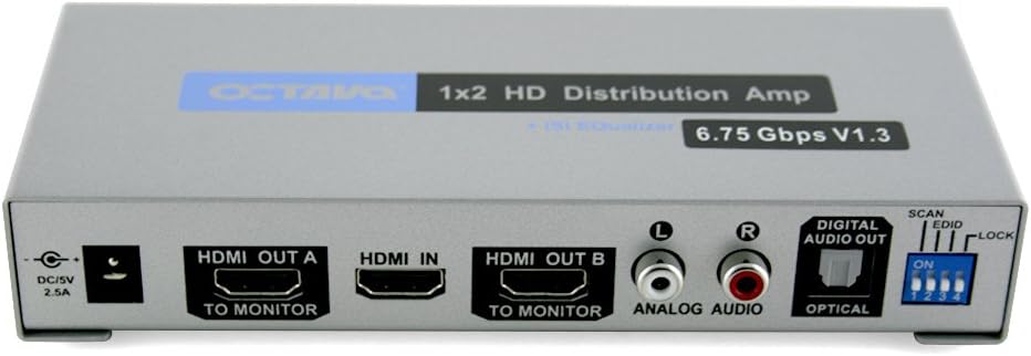 OctavaHDDA12-UK 1x2 HDMI Splitter (1080p, SKY HD, Virgin HD, Freeview HD, XBOX 360, PS3)