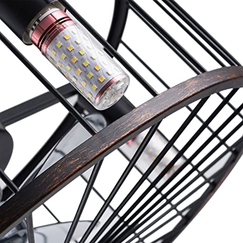 LOYALHEARTDY-Black-Caged-Ceiling-Fan-with-Lights-Remote-Control-18-Rustic-Bladeless-Ceiling-Fan-Kids-Fan-Modern-Down-rod-Mount-Industrial-Bedroom-Ceiling-Fan
