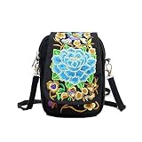Vintage Bordado Mujeres Estilo Flor Bordado Étnico Bolso Crossbody Señoras Tote Bolso de hombro Accesorios Decorativos Regalos