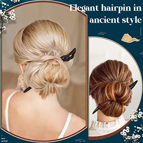 Dingion 15 Styles Wooden Hair Chopsticks Japanese Chopstick For Women Bun Maker Wood Sticks Chinese Handmade Carved Pencil Retro Pins Barrettes With Flannel Bag #TOP3