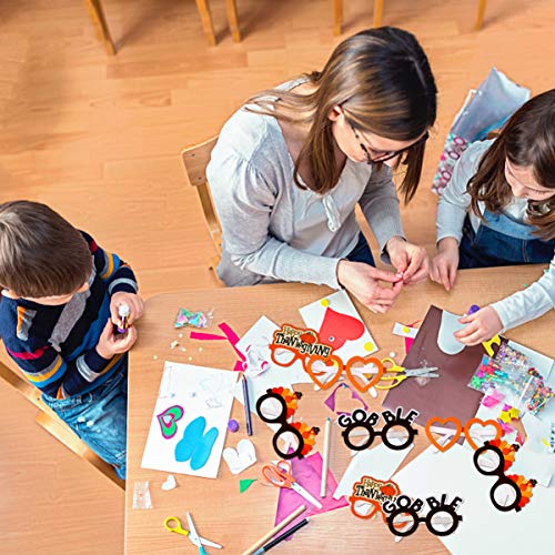 Amosfun Ã“culos de Papel de Abóbora de Peru de Ação de Graças Ã“culos de Peru Moldura de Festa Adere