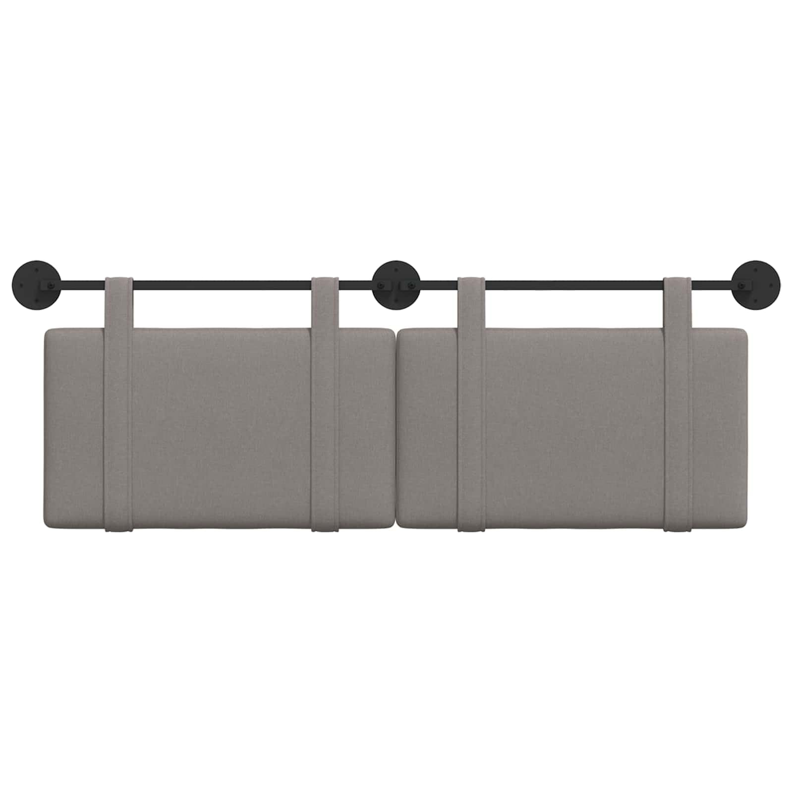 Tête de Lit Suspendue, Tête de Lit Coussin Murale Taupe Tissu 130x55x5 cm