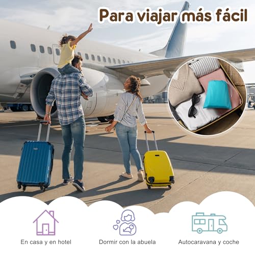 Miniatura 7 de Evinyep Barandilla De Cama Inflable Para Niños Pequeños, Portátil Y Plegable Para Barrera Seguridad Niños Cama, Barandilla De Seguridad Antideslizante, Para Cama Individual Doble Size