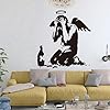 PLIGREAT 2 Sheets Banksy Style Wall Stickers, Removable Vinyl Banksy Graffiti Fallen Angel Wall Decals Abstract Art Mural Stickers for Bedroom Living Room Office Home Indoor DIY Decor #2