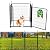 Getlay Tall Garden Fence Animal Barrier,Wide Gate Low Threshold Fence Panels, 48in(H) 4 Panels Total 8.9 Ft(L) Flower Bed Fencing, Heavy Metal Dog Fence Outdoor for Yard
