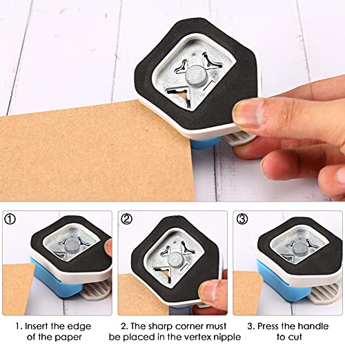 Looneng 3 Way Rounded Corner Punch, 4Mm, 7Mm, 10Mm 3 In 1 Corner Cutter For Paper Crafts, Laminator, Cardstock, Diy Projects, Photocards, Card Making And Scrapbooking #TOP3