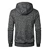 Sprifloral Mens Hoodies Fleece Sweatshirts Zip up Long Sleeve Jacket Zipper Hooded Top Dark Grey M #2