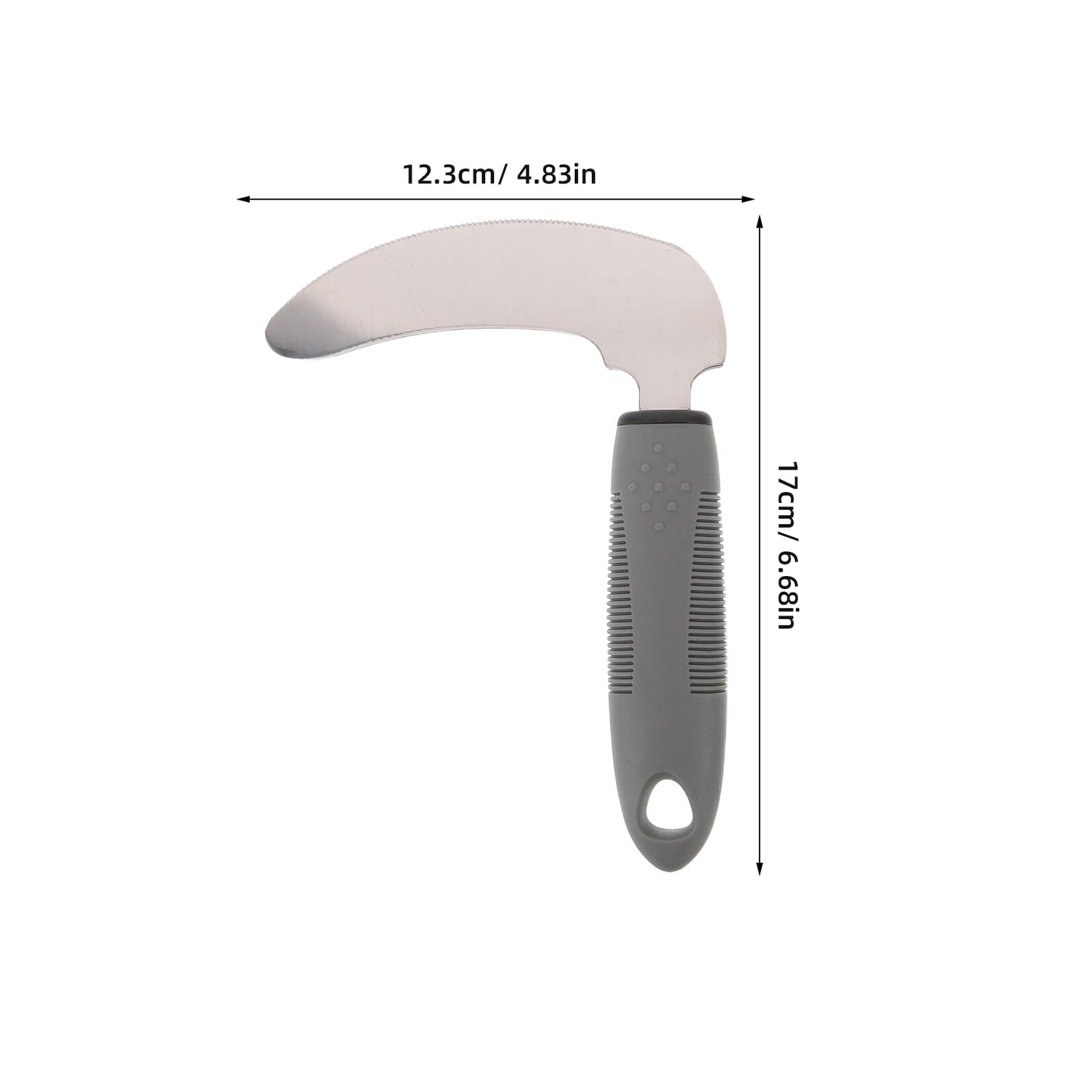 Couteau de Repas Adaptatif en Acier Inoxydable pour Personnes Âgées | Poignée Ergonomique en Pp, Forme Inclinée, Prise Antidérapante et Conception Anti-vibrations, Usage en Maison de Retraite