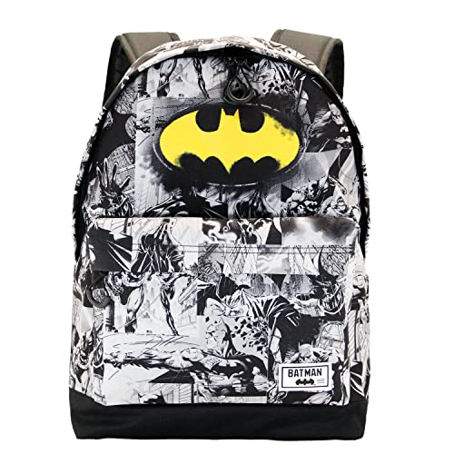 Karactermania Batman B/N-Mochila HS FAN, Gris, Talla única