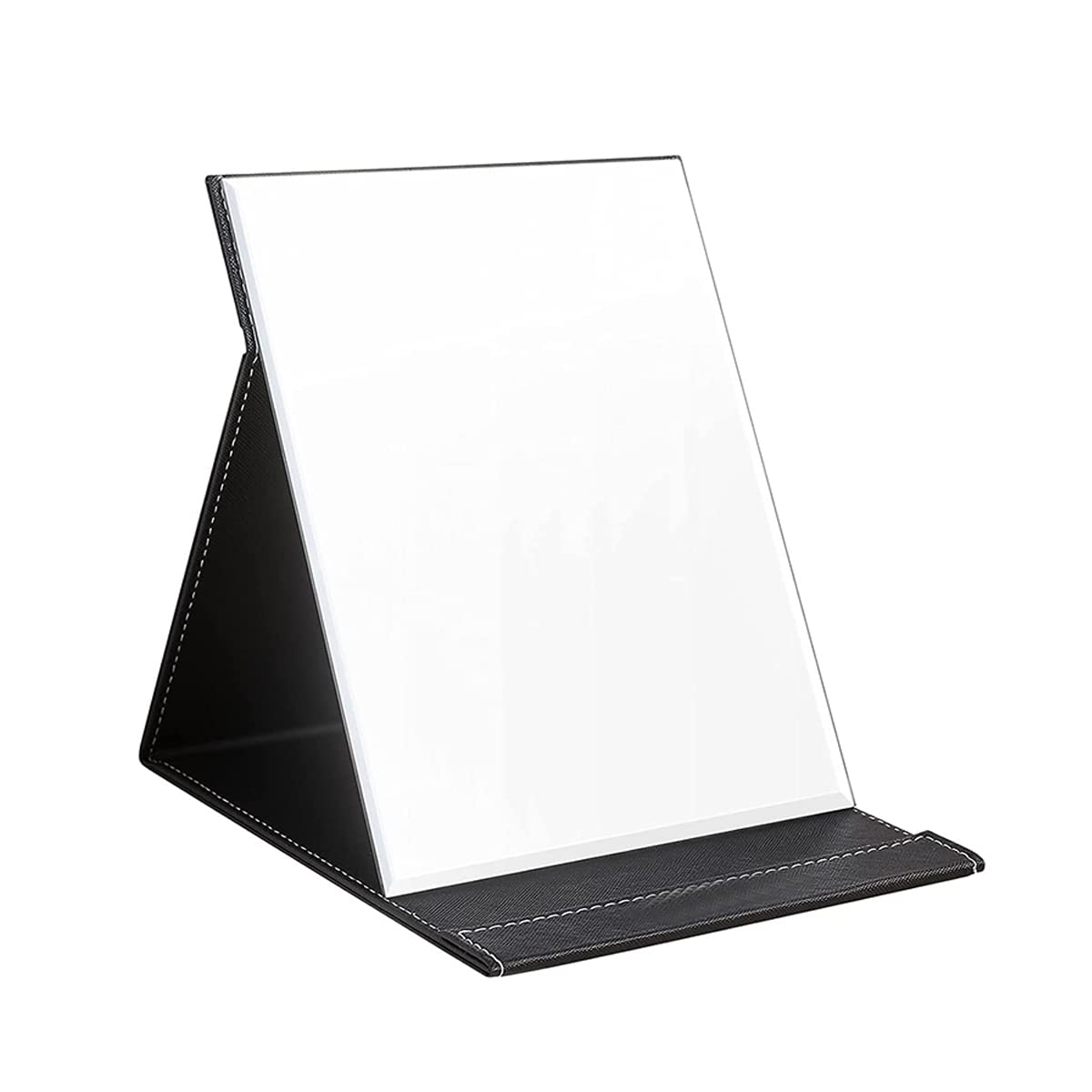 Espejo de maquillaje Espejo plegable de pie portátil con soporte para viajes