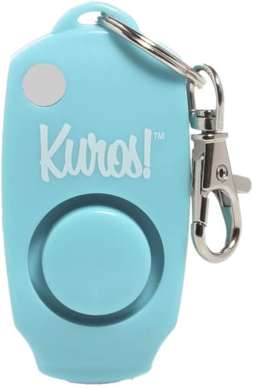 Kuros By Mace Brand Pocket Pepper Spray & Personal Alarm Combo (Turquoise) – 10’ Self Defense Pepper Spray with Flip Top Safety Cap, Leaves UV Dye on Skin, Self Defense Alarm Emits Powerful 130 dB : Sports & Outdoors