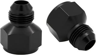 Female to Male Reducer 10AN to 8AN Reduce adaptor Aluminum JIC AN10 Female to Male AN8 Flare Thread Hose Reducing Fittings Black, Pack of 2