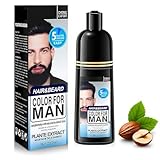 Kalosile Black Beard Dye For Men, Natural Beard Dye Black For Gray Coverage, No-Mess Formula, Quick Coloring And Long-lasting Effect(200ML)