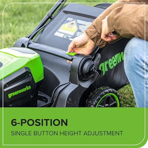 Image of Greenworks 60V 17 inch Brushless (Push) Mower + 60V 13 inch String Trimmer, 4.0Ah Battery and 3A Charger