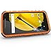 Sophmy Moto E (2nd Gen) Case, Hybrid Dual Layer Armor Protective Case Cover with Kickstand for Motorola Moto E (2nd Generation / 2015 Release) (Orange)