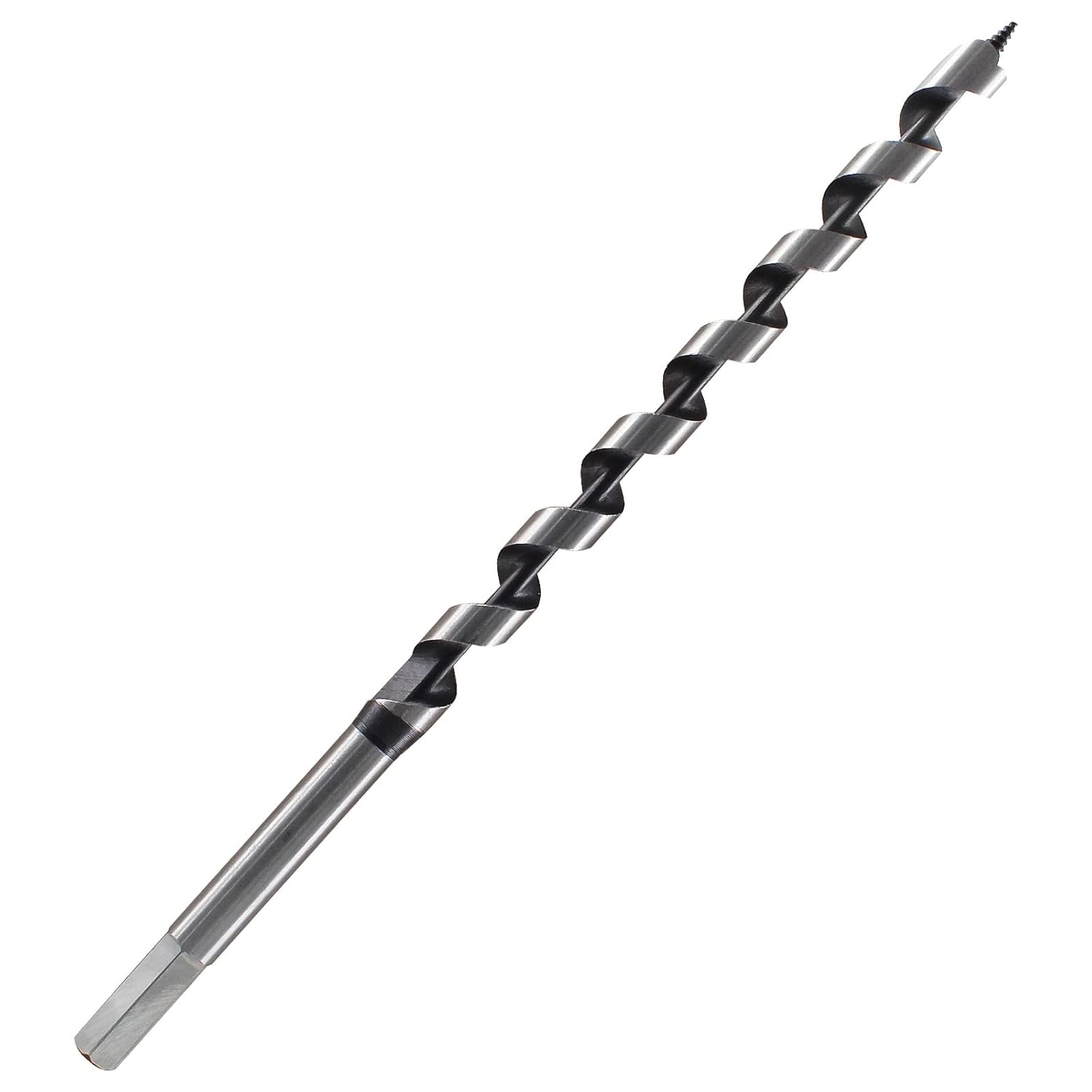 Muretnze 7/8 Inch x 12 Inch Long Auger Drill Bit for Wood, Hex Shank 3/8 Inch, Extra Long Brad Point Augers Drill Bits for Soft and Hard Wood, Plastic and Drywall