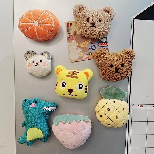 Imán decorativo de oso de peluche para refrigerador miniatura 7