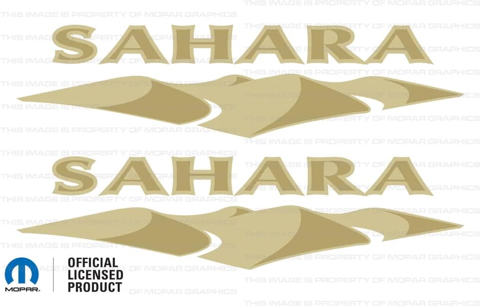 Jeep Sahara Dunes Fender Side Decals Stickers fits Jeep Wrangler Sahara Edition JK (2007-2018) (Set of 2) | FJ4E4