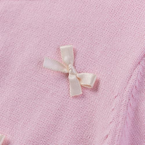 Hularka Girls Long Sleeve Knitted Bolero Cardigan Kids One Button Shrug Sweaters Cropped Jacket Cover Up Tops4