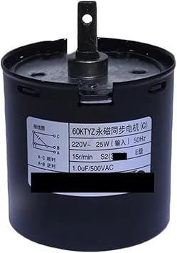 Synchronous Motor 220V 25W 60KTYZ Central Output Shaft AC SynchronousSlotted Shaft 6cm