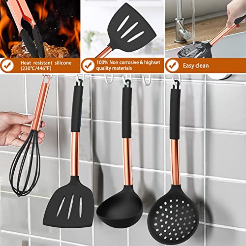 image for Silicone Cooking Utensil Set, Umite Chef Kitchen Utensils 15pcs Cookin