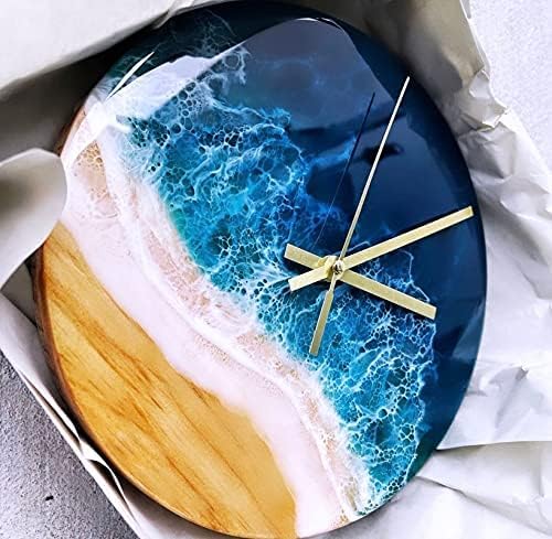 Resin Wall Clock Marble Effect/Functional Resin Art Round Wall Decor/Epoxy Geode Wall Clock