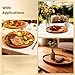 OMISTAR 4 Pcs Acacia Round Wood Dinner Plates, 9.8 in Decorative Wooden Plates for Food, Natural Serving Tray, Japanese Style for Home Décor, Parties, and Gifts
