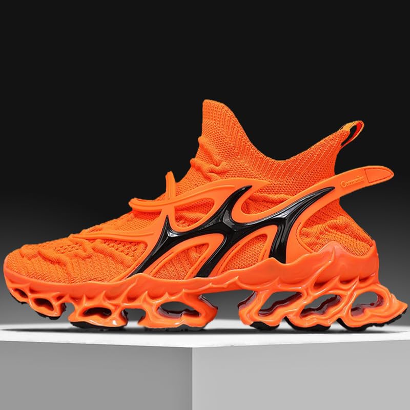Image of Men's Sneakers for Men Shoes Blade Tennis Mens Trail Running Athletic Fashion Shoe Man Black White Brown Blue Orange Size Basketball Runner