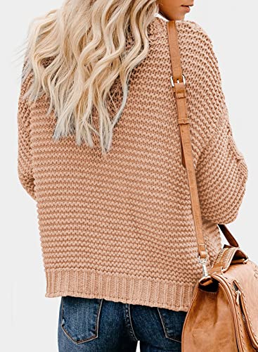 Image of Dokotoo Womens Open Front Long Sleeve Chunky Knit Cardigan Sweaters Loose Outwear Coat