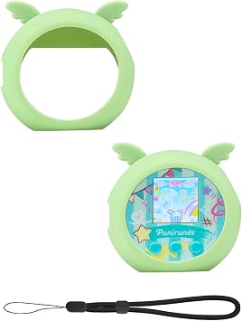 Silicone Case Compatible with Punirunes Interactive Digital Toy - Protective Sleeve with Lanyard Case Only - Pale Green