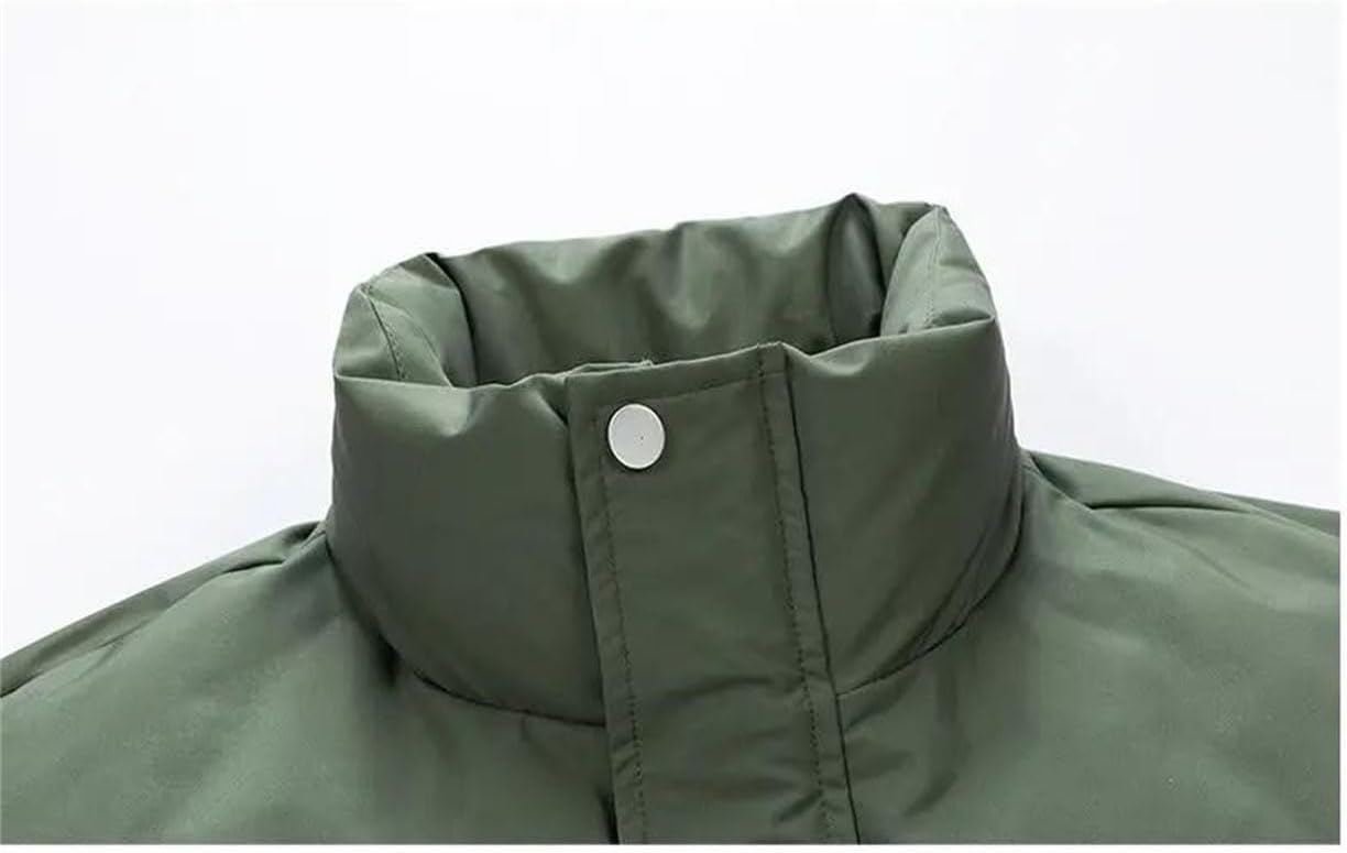 Mens Stand Collar Duck Down Jackets Winter Casual Warm Puffer Coat Loose Padded Clothing