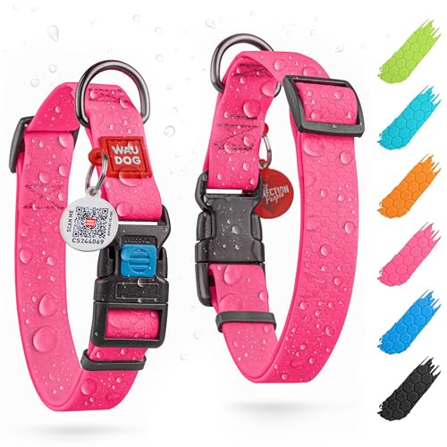 WAUDOG Waterproof Dog Collar Pink