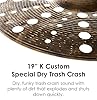 Zildjian K1423 K Custom Series - 19 Inch Special Dry Trash Crash Cymbal, natural #2