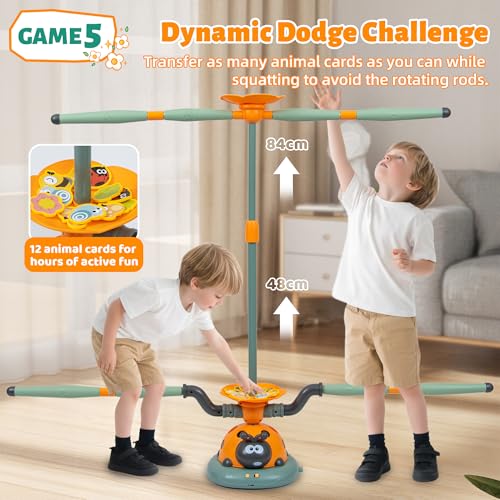 JOY SPOT! 5 in 1 Ladybug Spielzeug für Kinder, Raketen Spielzeug, Springseil Spiele, Ringwurfspiel, Indoor Outdoor Spiele für Kinder Geburtsta Geschenke, Gartenspielzeug für Jungen ab 4 5 6 7 8 9