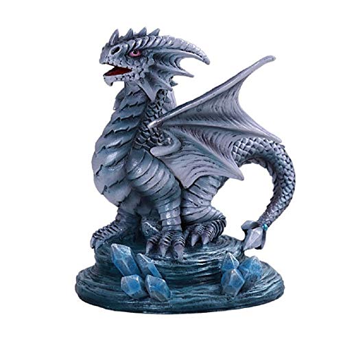 Baby crystal rock dragon statuette décorative de collection signée Pacific Giftware