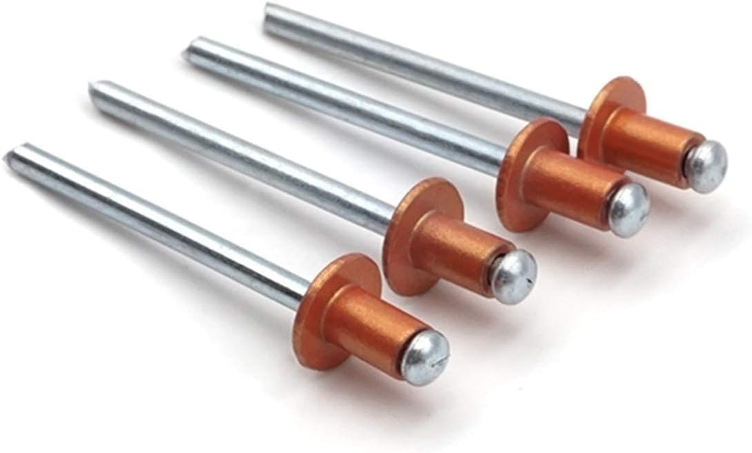 Viti Dadi, elementi di fissaggio, rivetti, rivetti 5x15/16/18/20/21/22/23/24/25 6x10 4.8x10x16mm Rivetto cieco aperto in acciaio alluminio dorato Rivetti a testa bombata Tirando i rivetti Decorazione