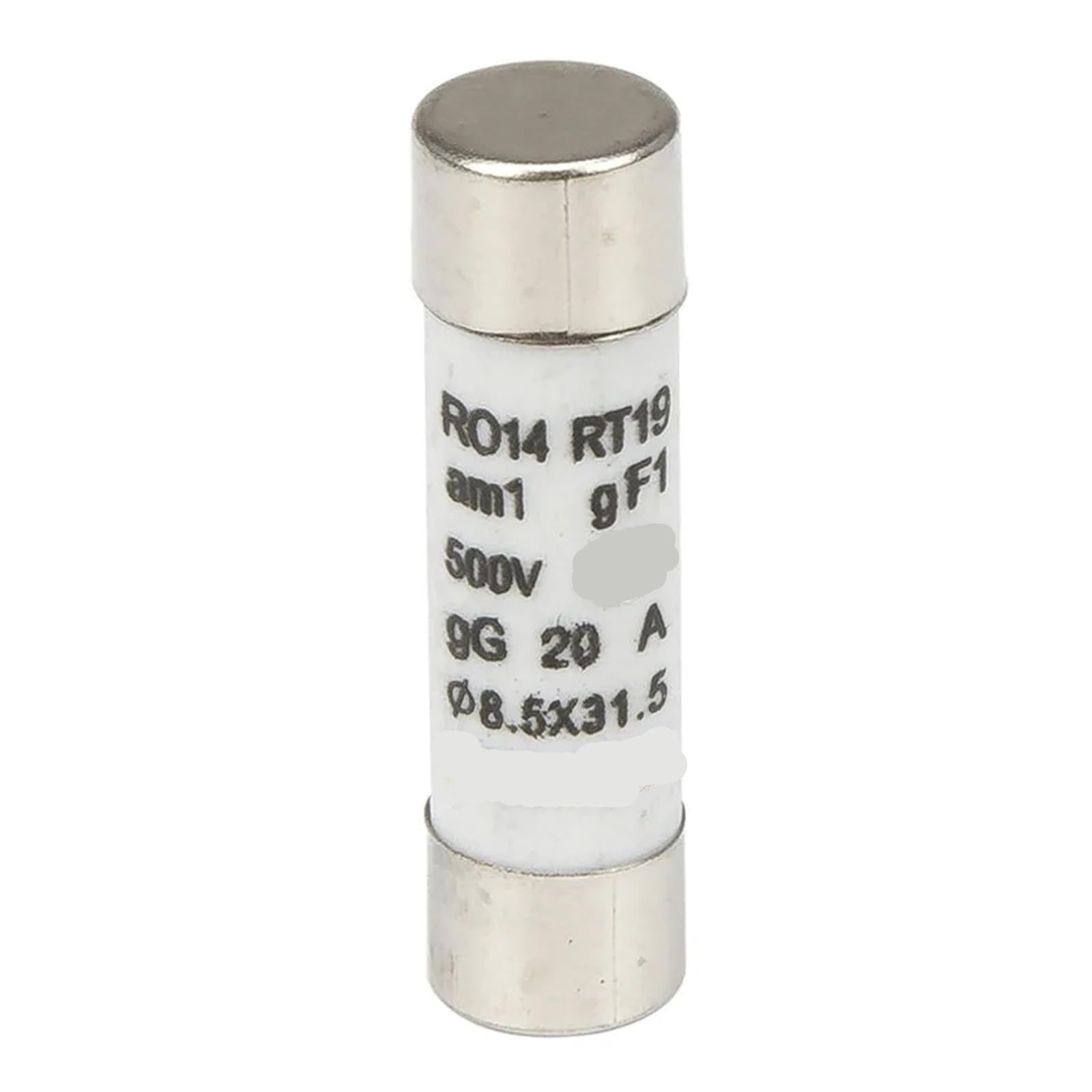 Fusibili a cartuccia in ceramica, Fusibili for tubi in ceramica ad azione rapida R014 500V 8,5x31,5mm 20 Pz(20A)