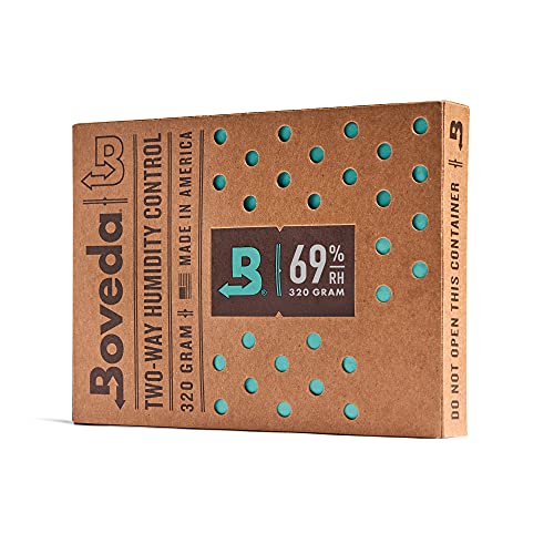 Boveda Humidity Packs – Humidity Control – Restores & Maintains Humidity – Patented Technology For Humidifier Boxes – Convenient & Versatile - 69% Rh 2-Way Humidity Control - Size 320-1 Count #TOP7