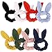 Armear 8 Pack Rabbit Ears Scrunchy Rabbit Ear Hair Bands Bow Ties Ponytail Holder Elastic Cotton Stretch Hair Ties,Hair Accessories for Women Girls