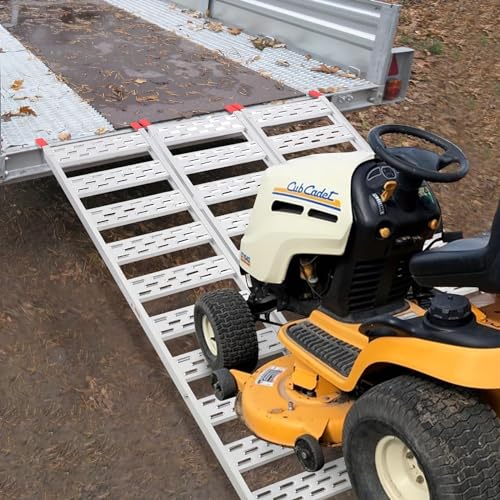 IHEX Ramps for Pickup Trucks,Aluminum Loading Ramps 1500lbs Capacity,Tri-Fold Ramp for ATV,Motorcycle,Lawn Mower,Truck Bed,Dirt Bike
