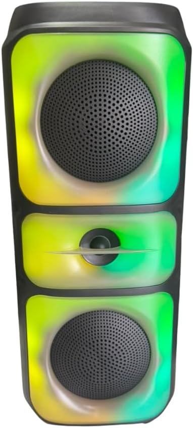 Caixa de Som Bluetooth Portatil Média Som Potente Luz Led Recarregável Conexão USB Tipo C