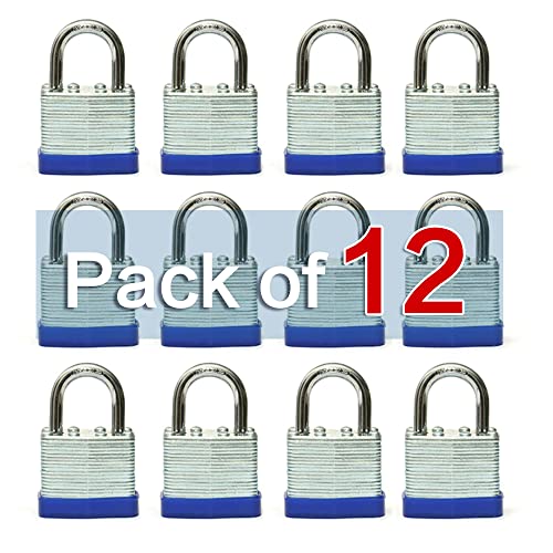 Lanube Lock Laminated Keyed Padlock (1-9/16", 40Mm), Keyed Alike Locks, Normal Shackle, Pack Of 12 #TOP7