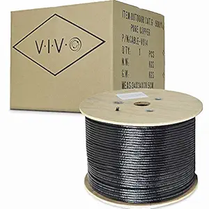 New Full Copper 500 ft Cat6 Ethernet Cable Wire 500ft Cat-6 Waterproof Outdoor Direct Burial Underground VIVO CABLE-V014