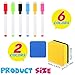 Crtiin 6 Pieces Magnetic to Do List for Fridge 8 x 10.5 Inch Colourful Dry Erase Magnetic Sheet Set with 6 Pieces Markers and 2 Pieces Dry Erase for Grocery Weekly Meal Planner Whiteboard