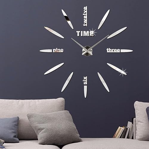 Miniatura 4 de KOPee Reloj de pared 3D Espejo Pegatinas de pared Creativo DIY Relojes de pared Diseño moderno Mudo Cuarzo Aguja Reloj de pared Decoración del hogar