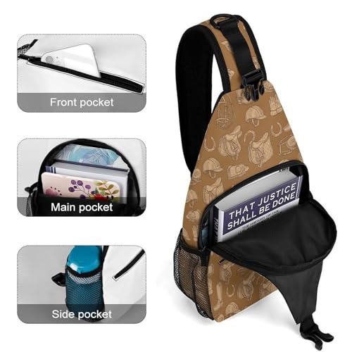 Bolso bandolera unisex ligero de twill para senderismo miniatura 4