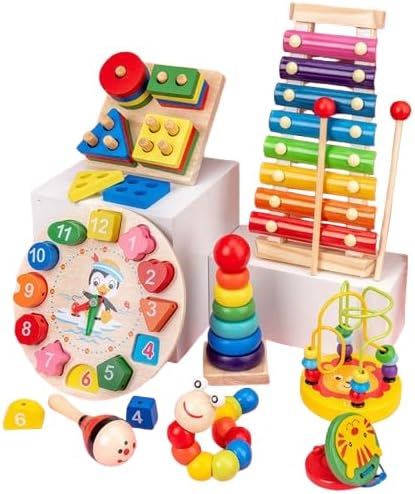 Wooden Toy Set of 9