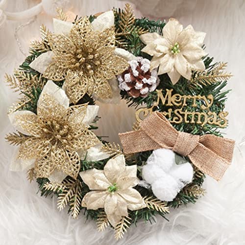 Couronnes de Noël artificielles pour porte d'entrée et façade 16"