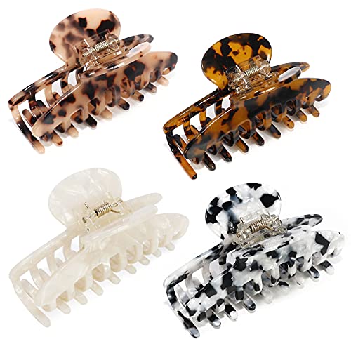 Hair Claw Clips,Tortoise No-Slip Leopard Print French Barrettes, Acrylic Hair Banana Jaw Clips,Stylish Butterfly Hair Accessories for Women Girls (style 8)