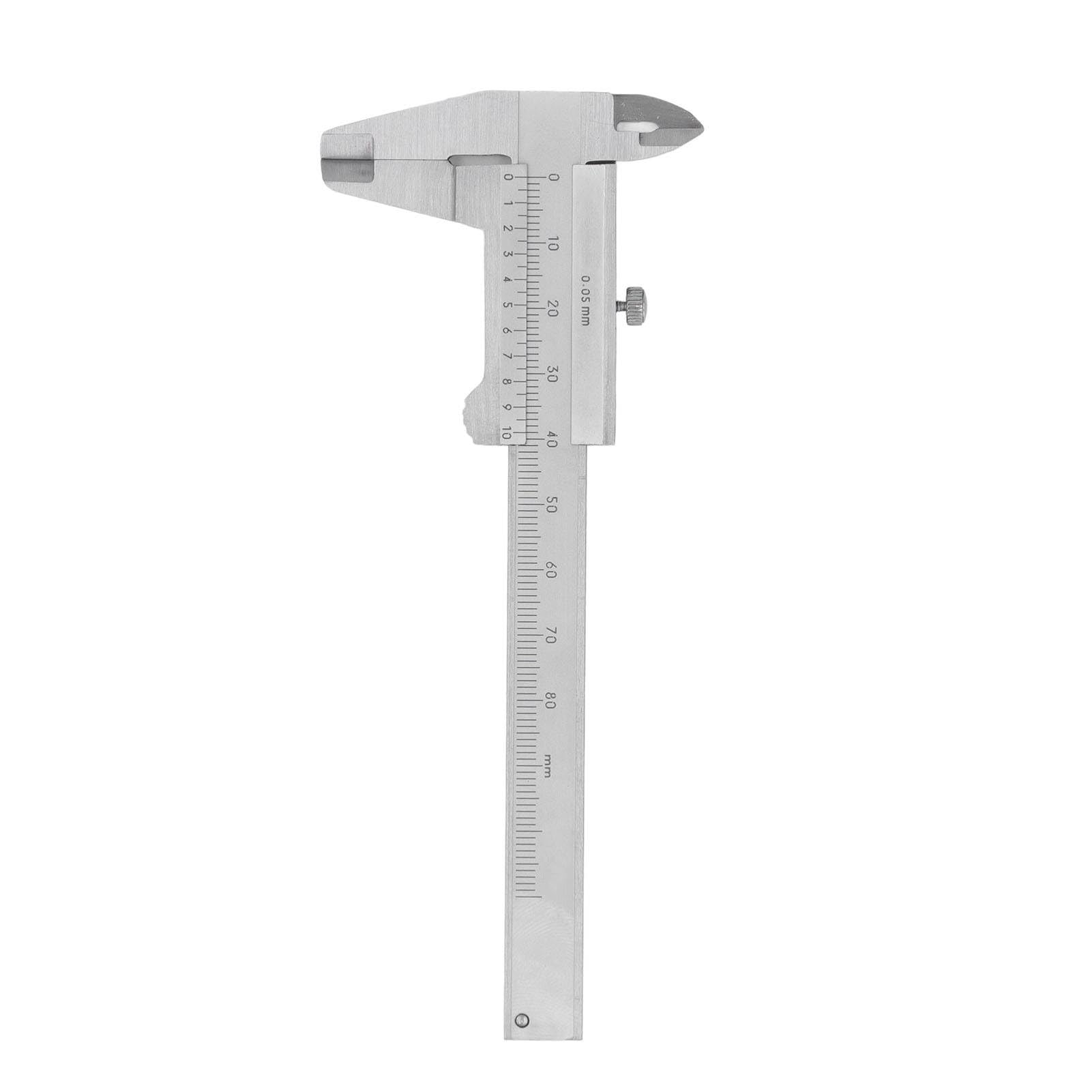 Fabater Pie de Rey de Precisión de Acero Inoxidable, Herramienta de Medición Portátil de 0 a 80 Mm para Objetos Pequeños, Pie de Rey Resistente Al óxido y la Erosión, Ideal para Procesamiento Mecánico